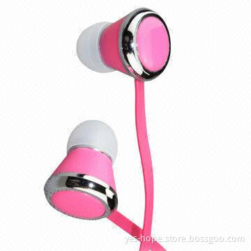 In-ear style flat cable earphone for iPhone